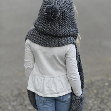 Tuft Hooded Scarf