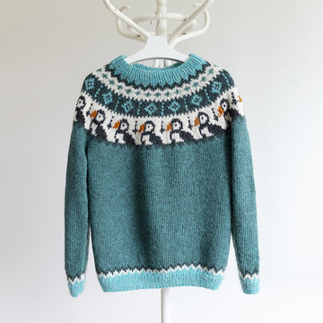 PUFFIN Bird Icelandic Lopapeysa Sweater for Adults and Kids