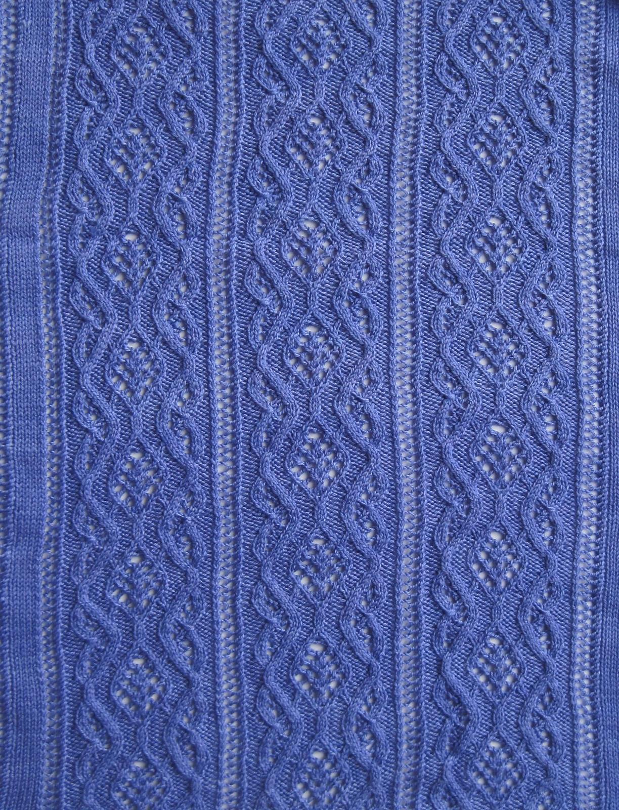 Trim Cable Lace Shawl