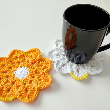 Daisy Coasters - Beginner-friendly Crochet Pattern / Margerite Untersetzer