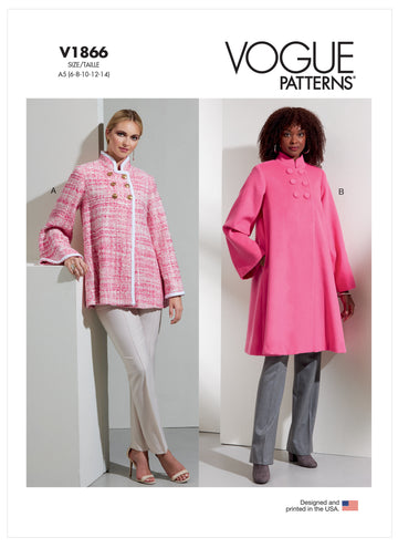 Vogue Misses' Coat V1866 - Sewing Pattern