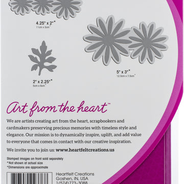 Heartfelt Creations Cut & Emboss Dies - Wild Aster 2" to 5"