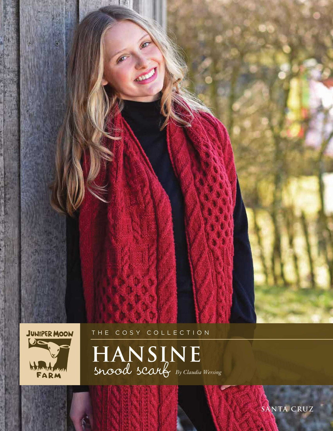Hansine Snood Scarf in Juniper Moon Farm Santa Cruz Organic Merino - J101-04 - Downloadable PDF