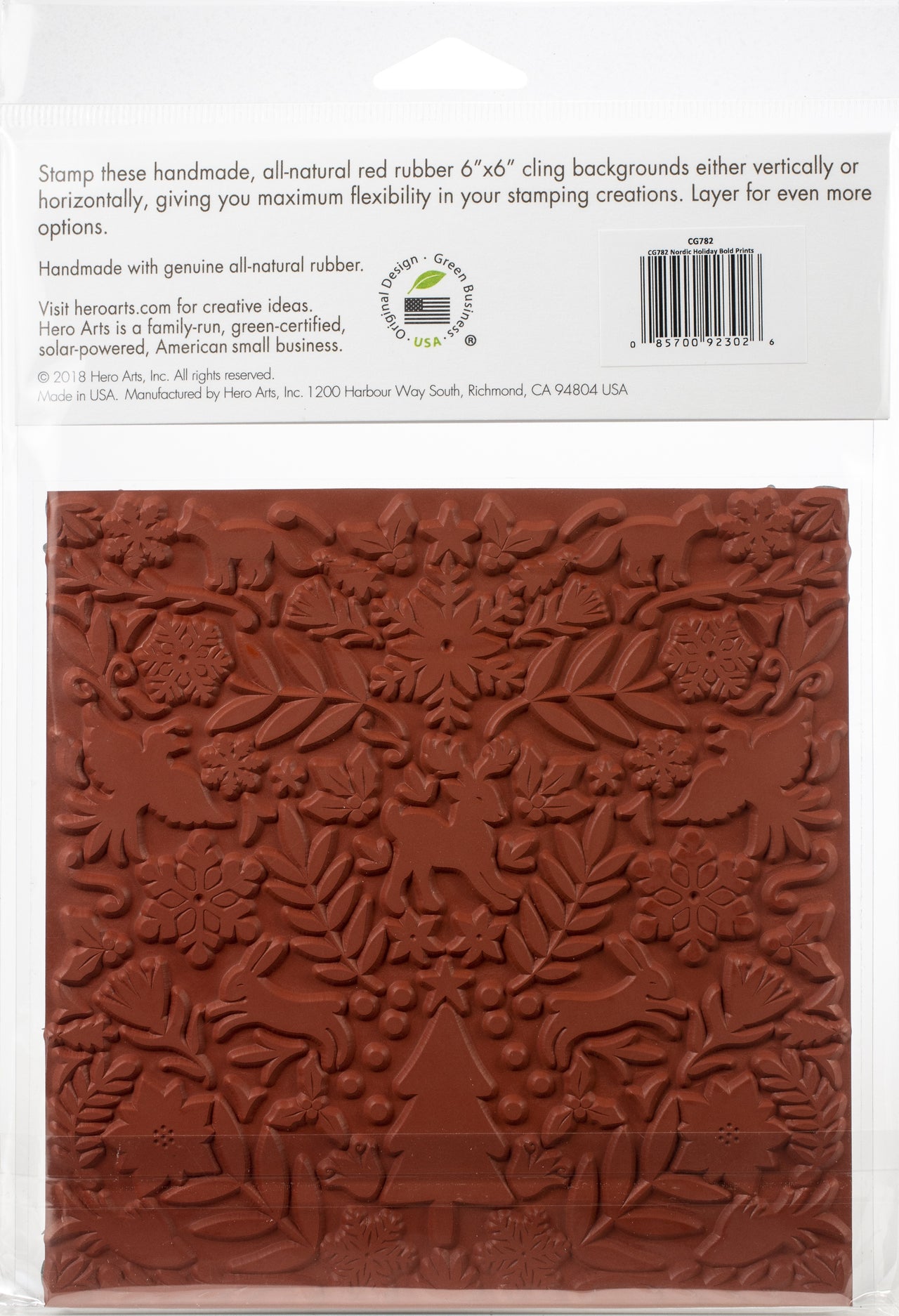 Hero Arts Cling Stamps 6"X6" - Nordic Holiday Bold Prints