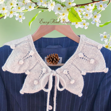 Leaf Collar Neck Warmer Knitting Pattern