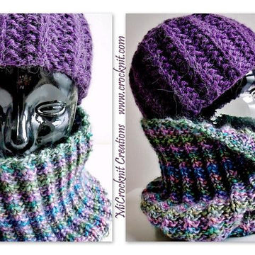 KNIT HAT and SCARF "RIBS"
