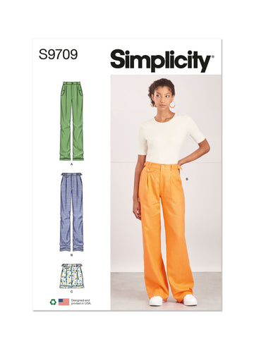 Simplicity Misses' Pants and Shorts S9709 - Sewing Pattern