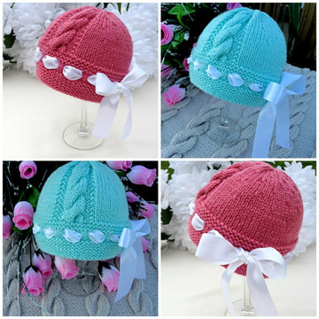 Pattern Knitting Baby Hat by Elena Mitchell