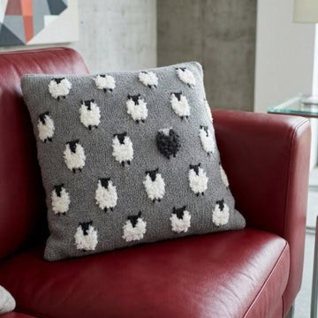 Sheep in a Row Cushion