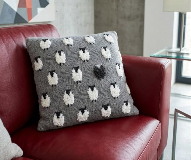 Sheep in a Row Cushion