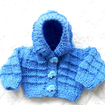 Knitting Pattern 10" Dolls clothes, Hooded Cardigan, Shorts, Hat and Boots