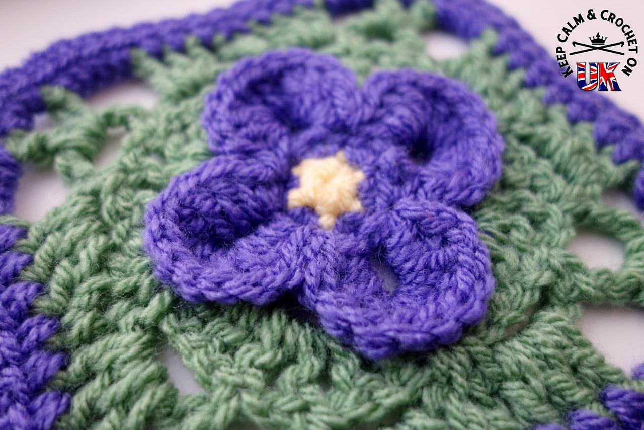 Shy Violet Afghan Square