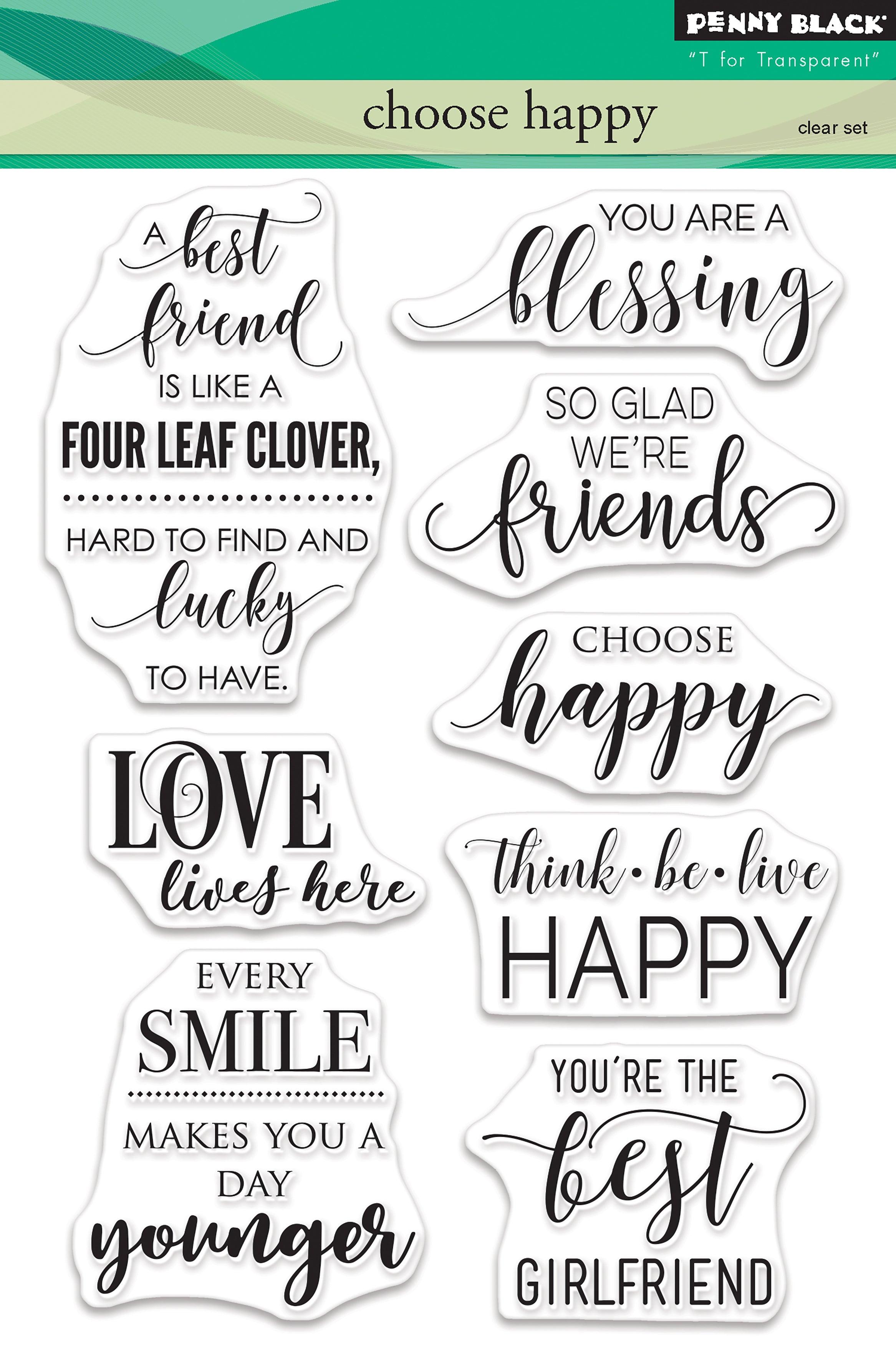Penny Black Clear Stamps - Choose Happy