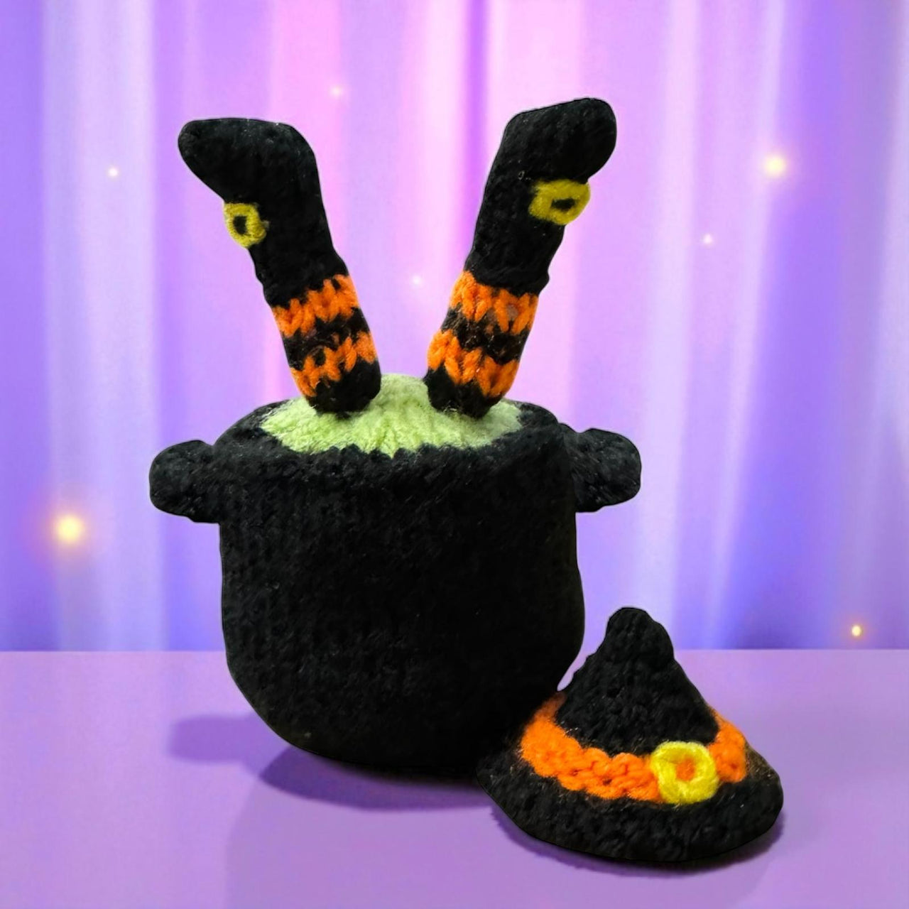 Halloween Witch's Cauldron choc orange cover / toy