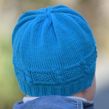 Azure Twist Flower Baby Hat