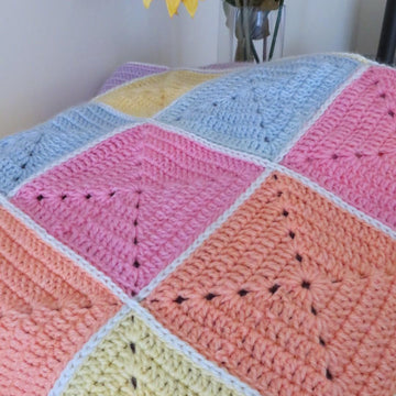 Rainbow Granny Delight Baby Blanket - Lion Brand Baby Mandala