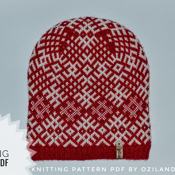Latvian jacquard hat for men