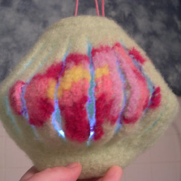 Knitted/Felted Garden Lantern
