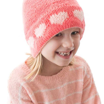 Double Brim Heart Hat