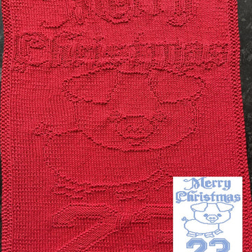 Nr. 691 23. Pig Merry Christmas guest towel