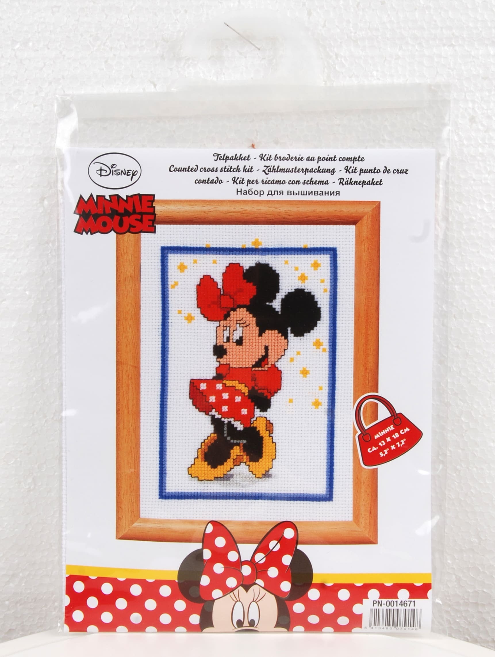 Vervaco Counted Cross Stitch Kit Disney Minnie Mouse Cross Stitch Kit
