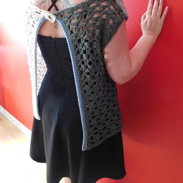 Peek-a-blue pullover