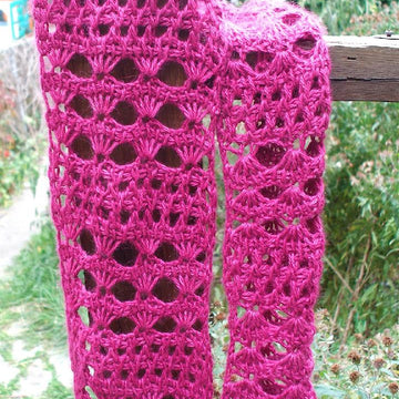 Skinny Mint Tunisian Scarf