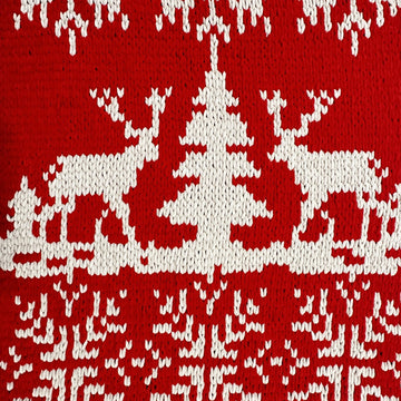 Deers by fir tree blanket pattern