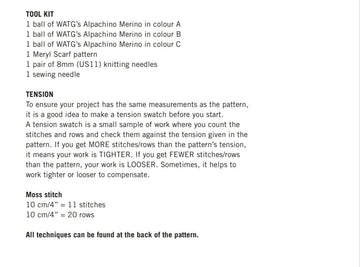Meryl Scarf in Wool and the Gang Alpachino Merino - V007015348 - Downloadable PDF