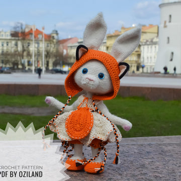 Сrochet pattern: Doll Clothes set PDF - Outfit Little fox for Amigurumi Doll