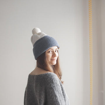 Double Brim Beanie - Knit hat for women + VIDEO
