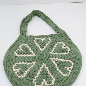 Heart Mosaic Crochet Bag