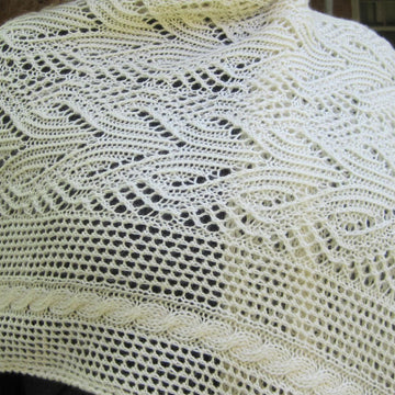 Glencoe Cable Lace Shawl