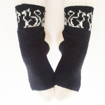 Kissing Kitties Colourwork Socks