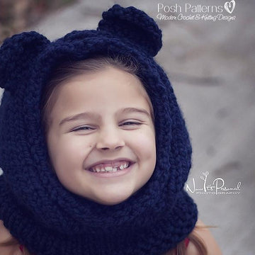 Teddy Bear Hooded Cowl 405