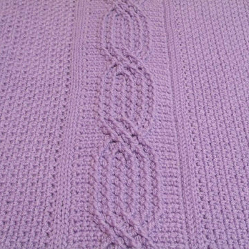 Blanket with Celtic Cable Design