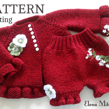 Knitting Baby Cardigan Garter Stitch Baby Bloomers