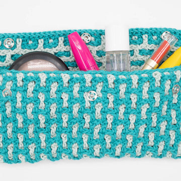 Interlocking Crochet Makeup Bag