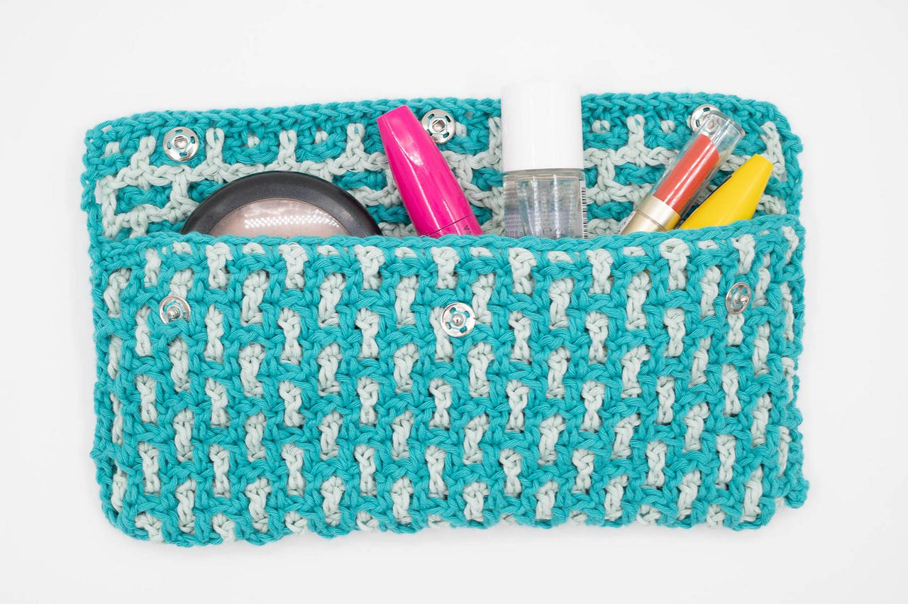 Interlocking Crochet Makeup Bag