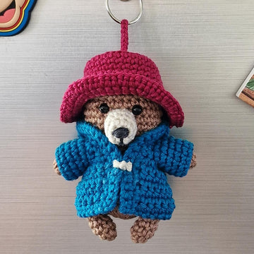 Paddington-Inspired Bear Keychain