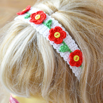 Crochet ribbon Flower trim Daisy bookmark Handmade accessories Crochet edge