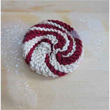 Candy Cane Swirl Pot Scrubbie