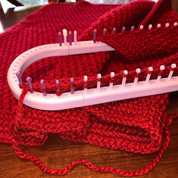 Eyelet Moss Baby Blanket--a loom knit pattern
