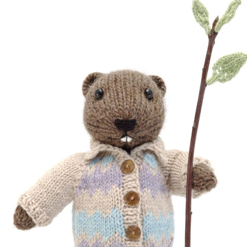 Beaver with Sweater Coat