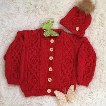 "Breda" Aran Knitting Pattern for Babies
