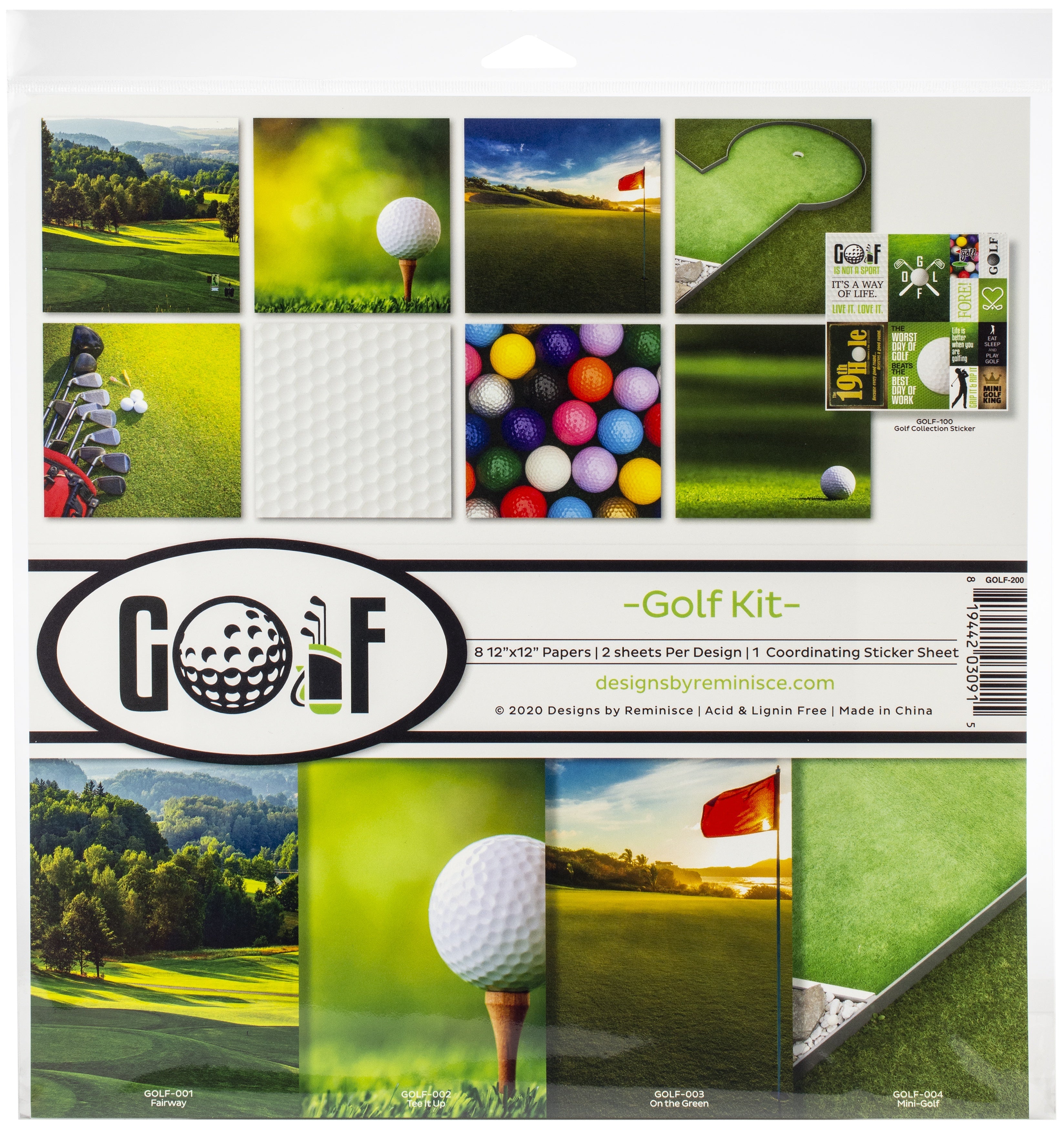 Reminisce Collection Kit 12"X12" - Golf