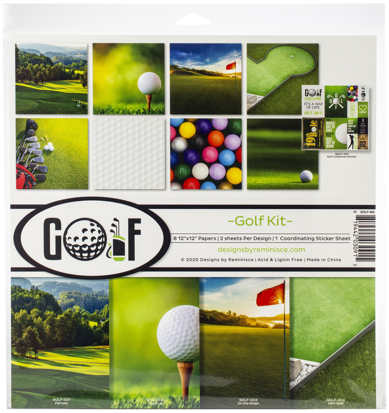 Reminisce Collection Kit 12"X12" - Golf