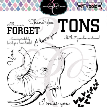 Colorado Craft Company Clear Stamps 6"X6" - Love You Tons-Big & Bold