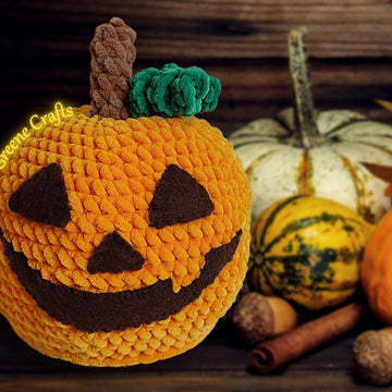 Reversible Halloween Plush Pumpkin Pattern - Plush Toy Crochet Pattern