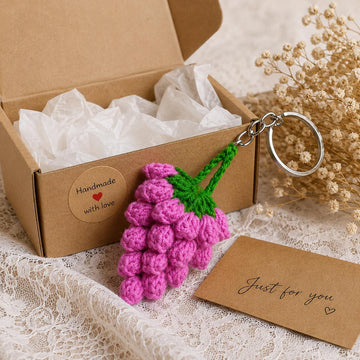 Crochet Grapes Keychain Pattern – PDF + Video Tutorial